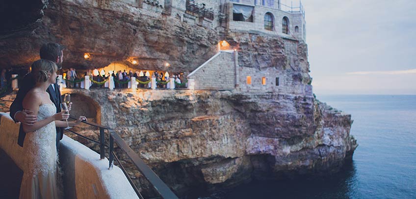 Wedding at Grotta Palazzese in Polignano Apulia