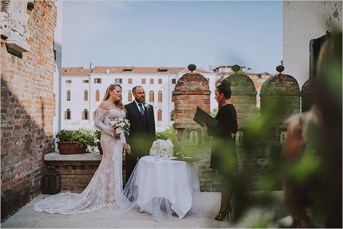 Intimate Ceremony in a Venetian Garden