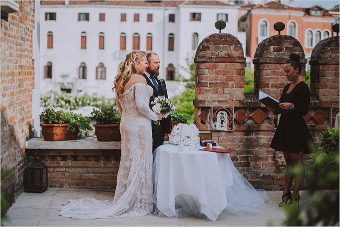 Intimate Ceremony in a Venetian Garden