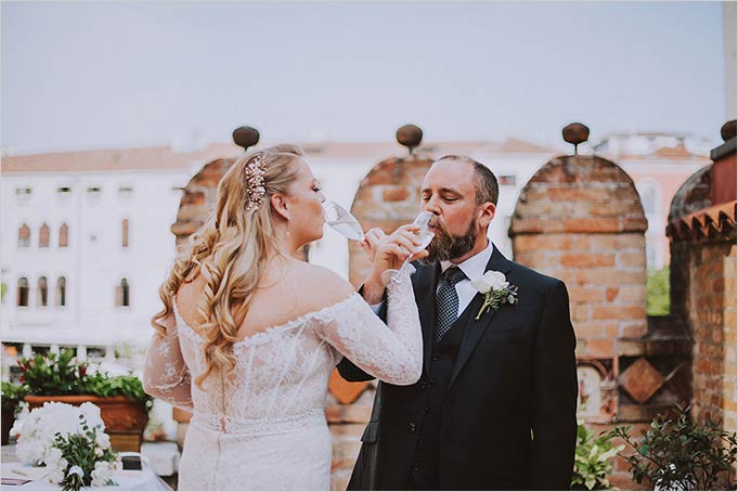 Intimate Ceremony in a Venetian Garden