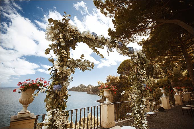 Wedding ceremony at Villa La Cervara in Portofino