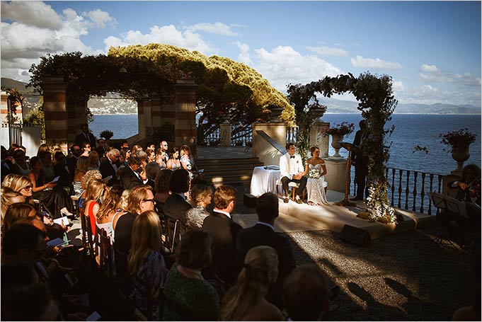 Wedding ceremony at Villa La Cervara in Portofino