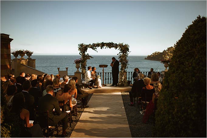 Wedding ceremony at Villa La Cervara in Portofino