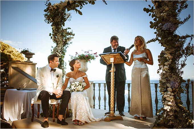 Wedding ceremony at Villa La Cervara in Portofino