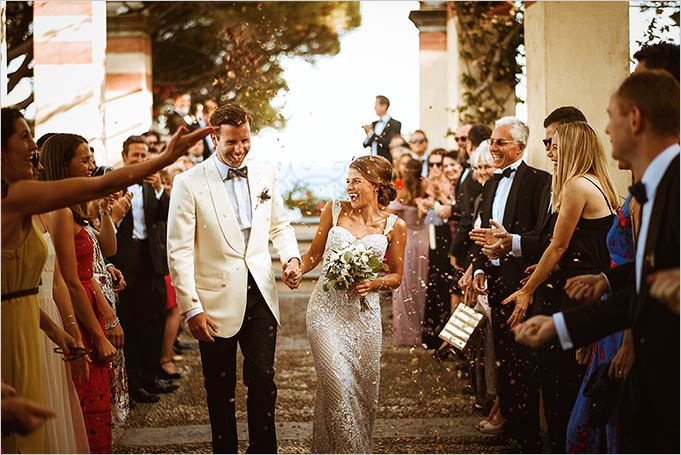 Wedding ceremony at Villa La Cervara in Portofino