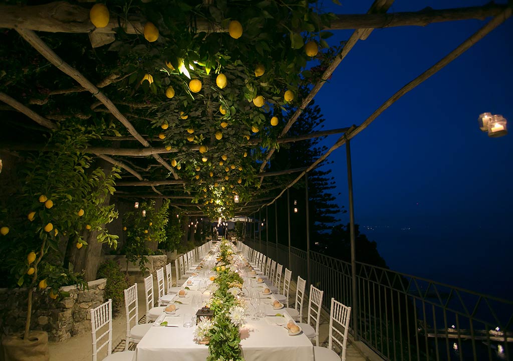 Wedding decorations made by Lemons of Amalfi Coast