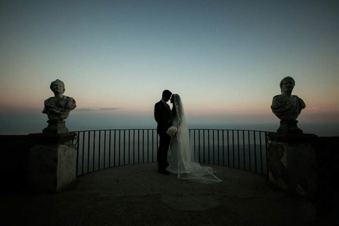 Romantic sunset in Ravello