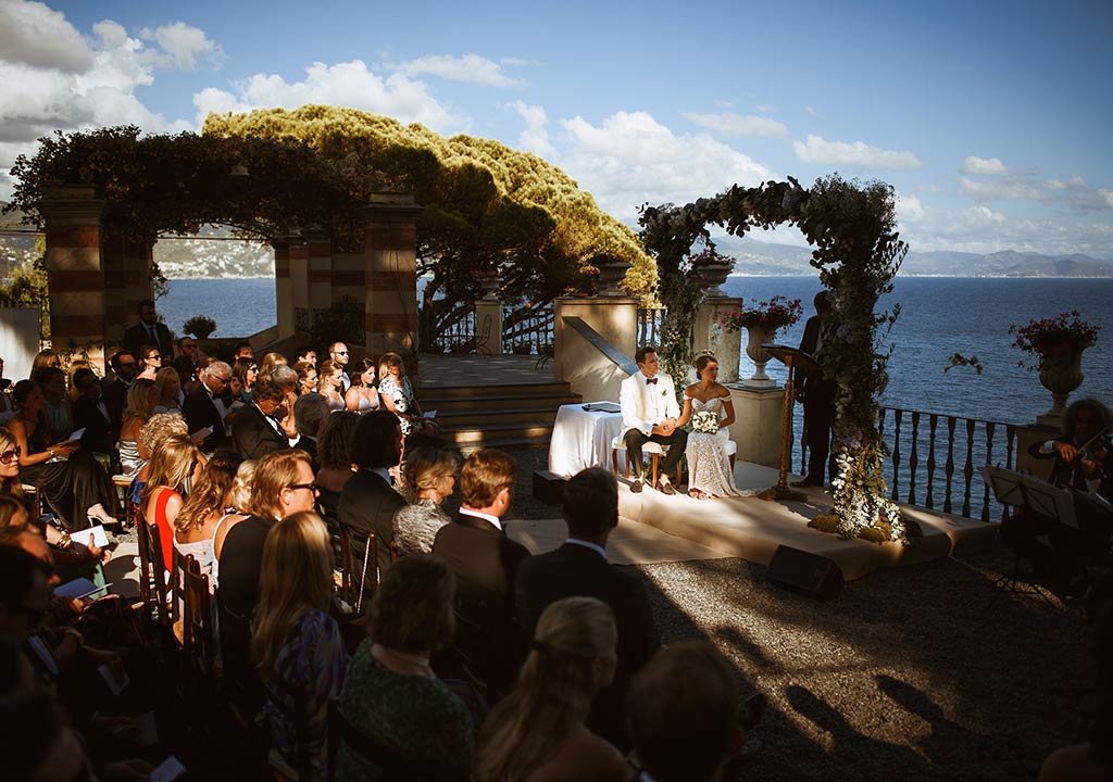 Seaside wedding in Portofino, Italian Riviera