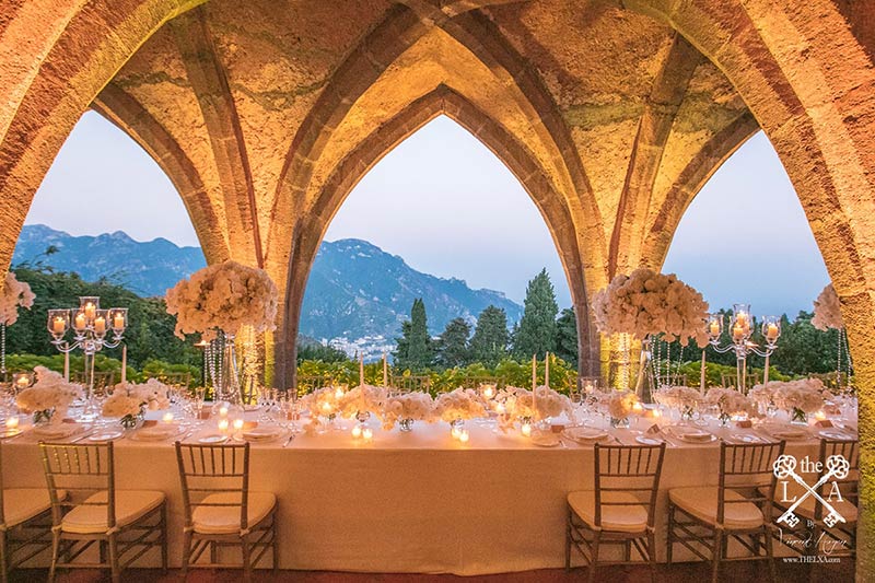 Wedding reception in Villa Cimbrone