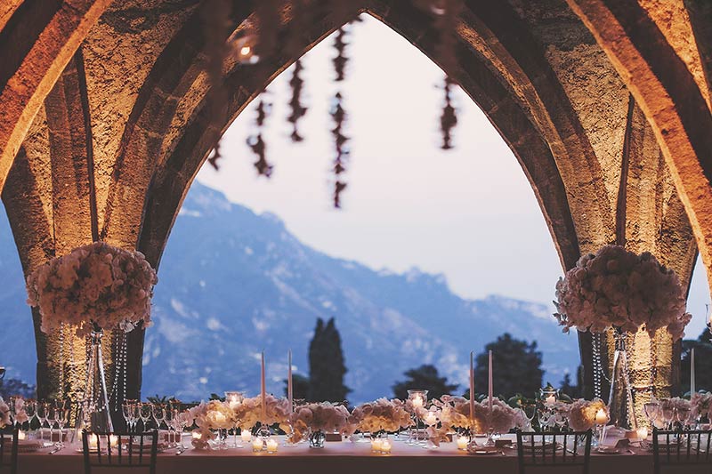Wedding reception in Villa Cimbrone