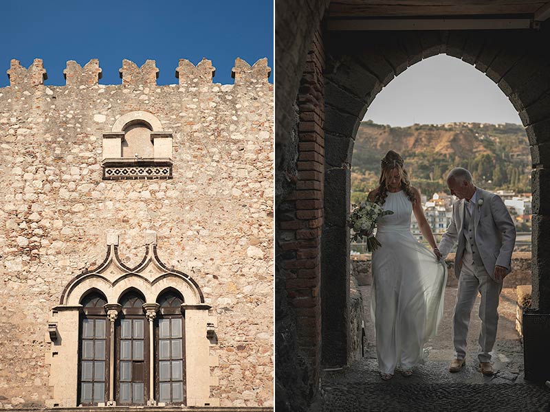 Wedding ceremony at Norman Castle of Aci Trezza
