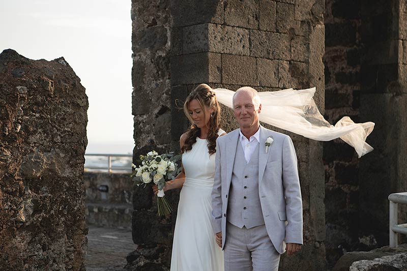 Wedding ceremony at Norman Castle of Aci Trezza