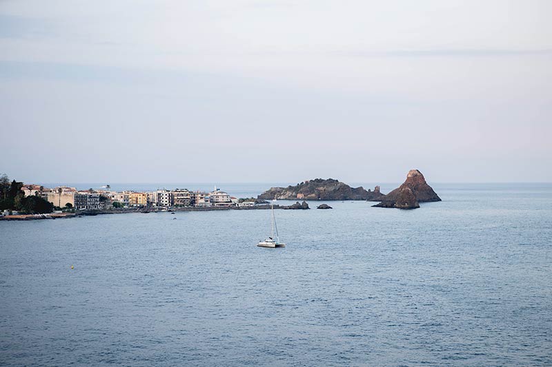 Seaside wedding reception in Taormina