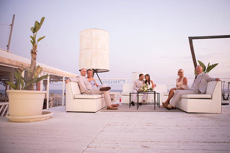 Seaside wedding reception in Taormina