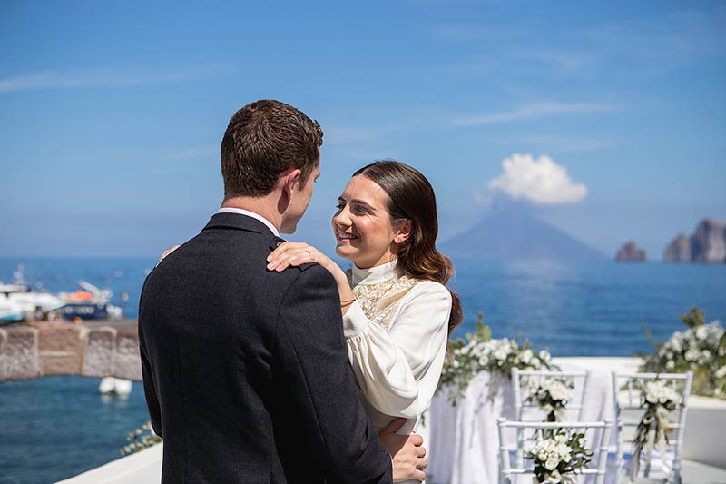 Wedding ceremony on Panarea Island, Sicily