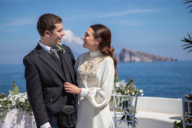Wedding ceremony on Panarea Island, Sicily