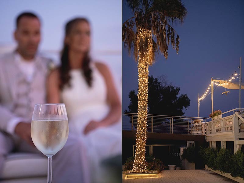 Seaside wedding reception in Taormina