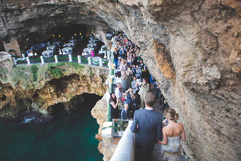 Wedding reception at Grotta Palazzese