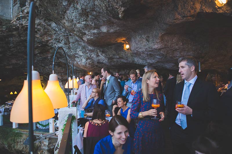 Wedding reception at Grotta Palazzese