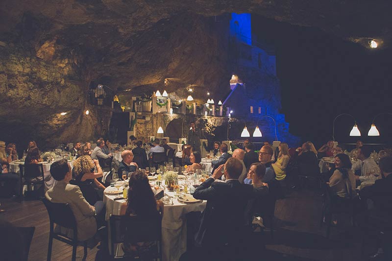 Wedding reception at Grotta Palazzese