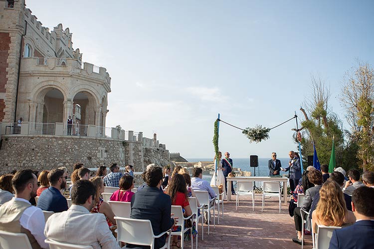 civil ceremony in front of beautiful Sicilian sea