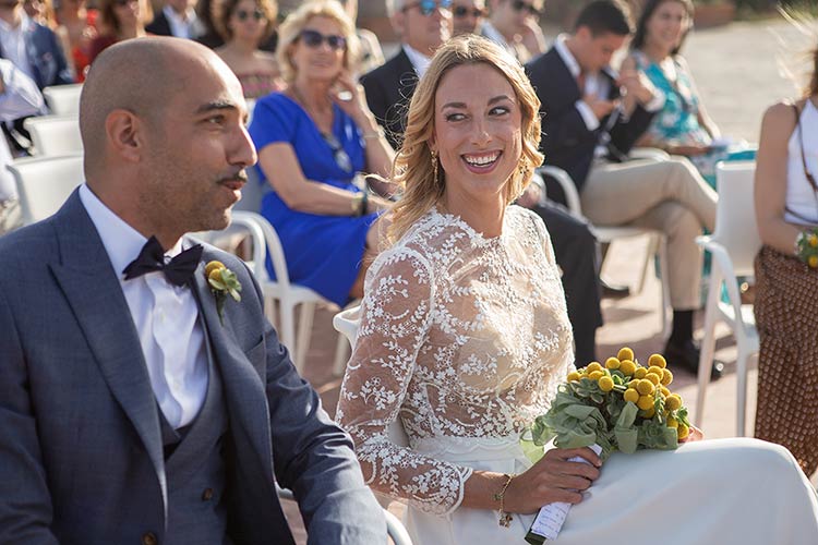 civil ceremony in front of beautiful Sicilian sea