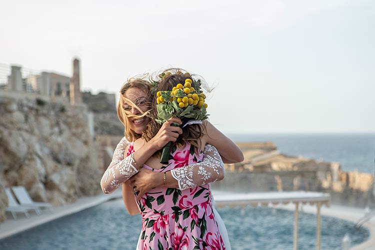 civil ceremony in front of beautiful Sicilian sea