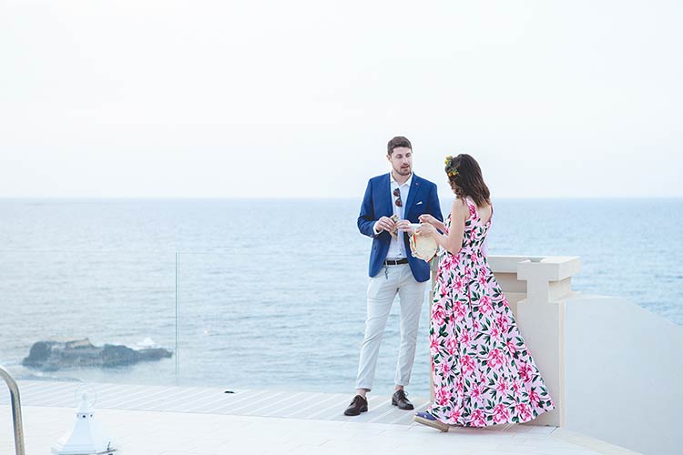 Wedding reception in Sicily overlooking the sea