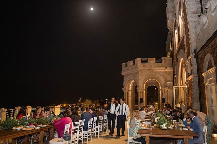 Wedding reception at Castello Tafuri, a traditional Sicilian castle