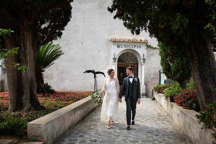 Intimate wedding in Ravello on Amalfi Coast | Villa Rufolo