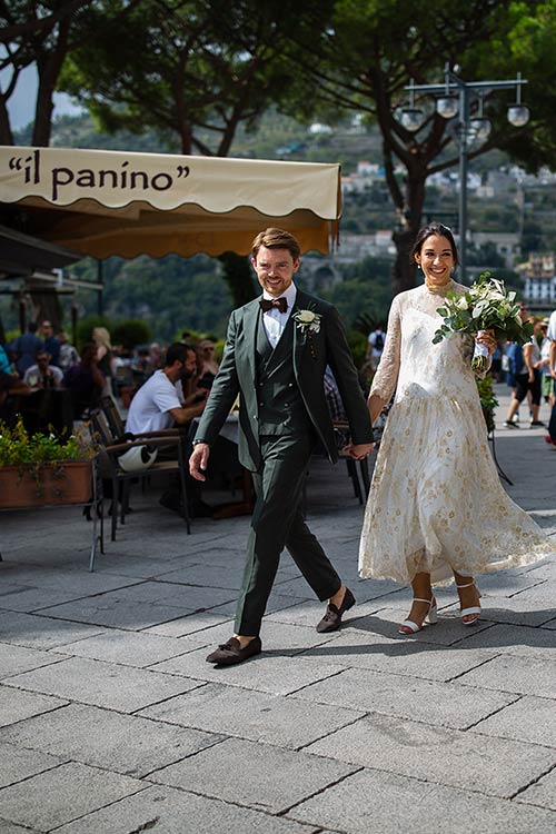 romantic wedding dinner in Ravello