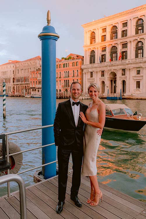 Romantic dinner at a luxury Hotel in Venice