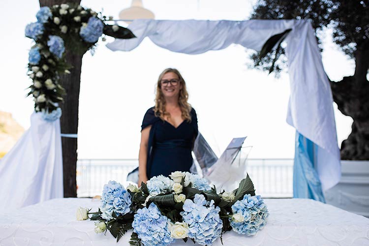 ceremony with a view over Isola Bella in Taormina