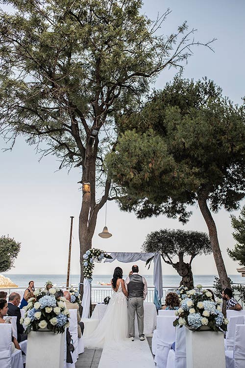 ceremony with a view over Isola Bella in Taormina