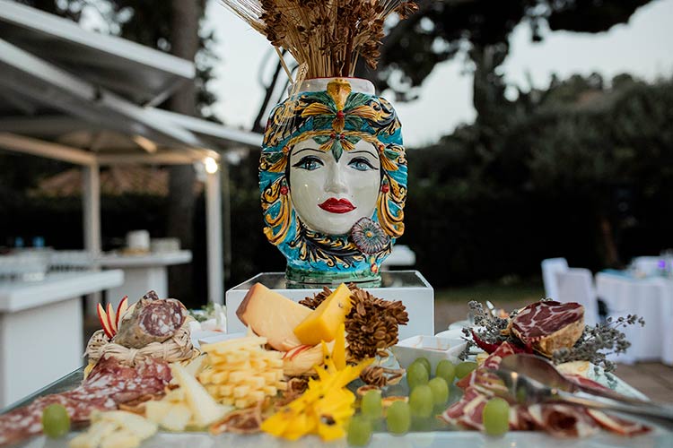 wedding reception on the Isola Bella terrace