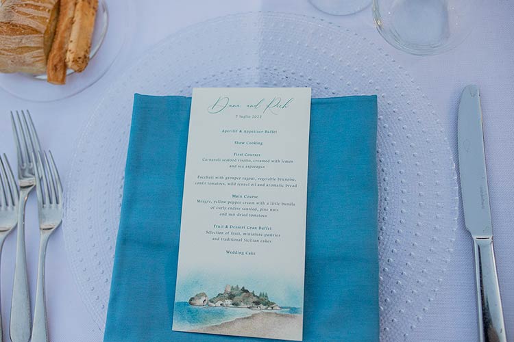 wedding reception on the Isola Bella terrace