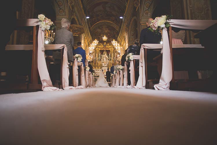 romantic religious ceremony in Albissola Marina church