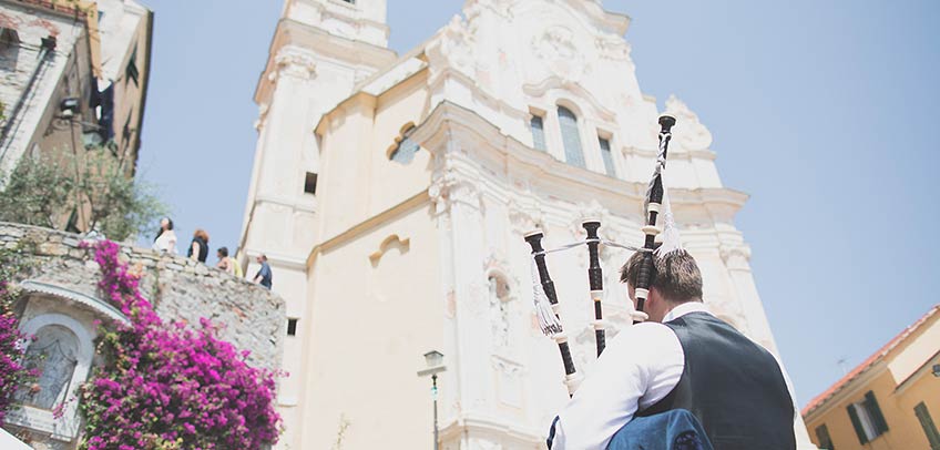 Scottish wedding on the Italian Riviera