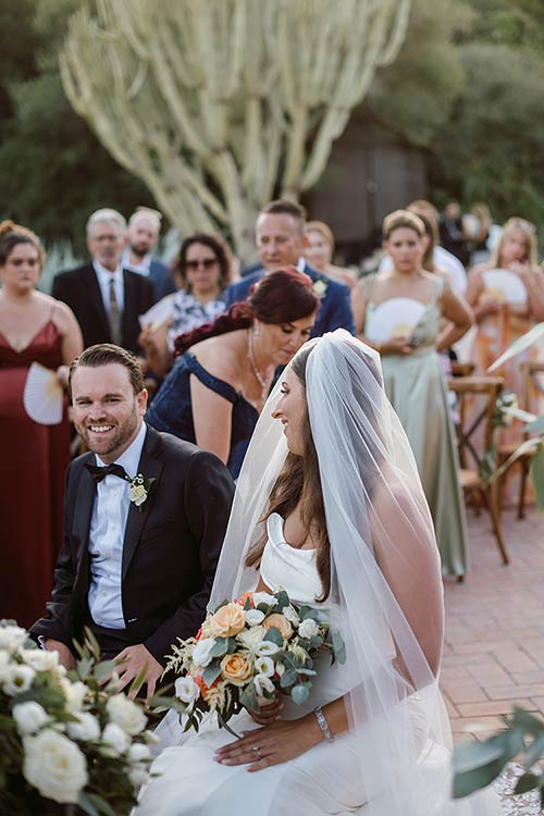 A romantic civil ceremony overlooking the sea