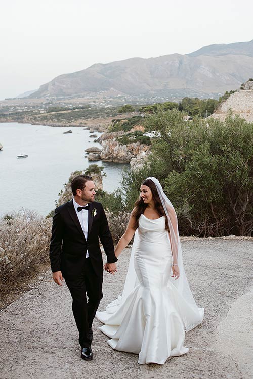 A romantic civil ceremony overlooking the sea