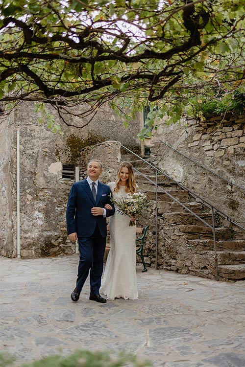 bridal bouquet in Camogli, Italian Riviera