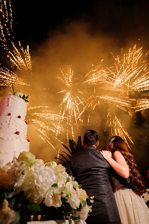 wedding fireworks in Sicily