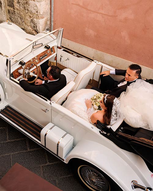 vintage white Rolls Royce in Sicily