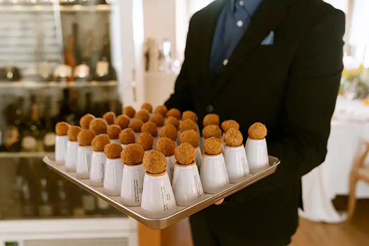 Traditional Sicilian desserts served during a winter wedding reception