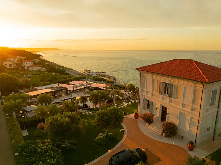 Villa Estea at sunset on the Adriatic Coast in Abruzzo