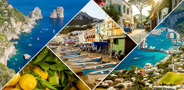 Iconic landscapes of Capri, one of Italy’s most famous wedding destinations